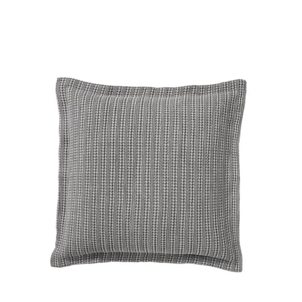 2 x Pottery Barn‎ Honeycomb Textured Grey Euro Pillow Covers 26 x 26